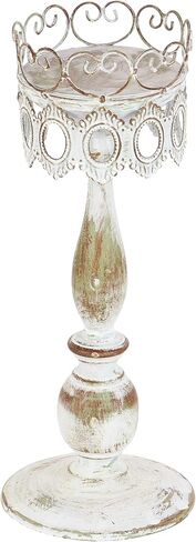 Deco 79 Metal Candle Holder, Set of 2 15", 15"H, Beige in Saudi Arabia