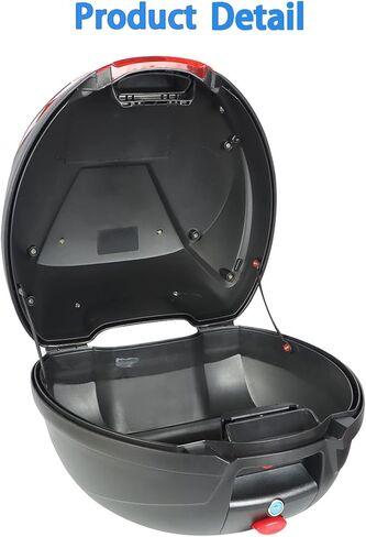 labwork Red Motorcycle Tour Tail Box Scooter Trunk Luggage Top Lock Storage Carrier Case with Soft Backrest and Quick Release System 32L Capacity Can Store One Full Helmet in Saudi Arabia
