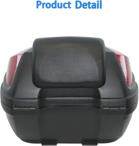 labwork Red Motorcycle Tour Tail Box Scooter Trunk Luggage Top Lock Storage Carrier Case with Soft Backrest and Quick Release System 32L Capacity Can Store One Full Helmet in Saudi Arabia