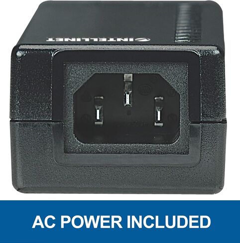 حاقن Intellinet PoE - يحول اتصالات غير PoE إلى PoE - استخدم كابل إيثرنت CAT5 مع RJ45 لتوفير كل من الطاقة والبيانات - يوفر 15.4 وات حتى 100 متر (328 قدمًا) أسود 524179 in Saudi Arabia