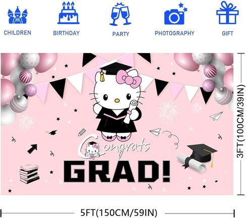 lanfubeisi زينة التخرج خلفية راية زينة التخرج فئة 2024 الوردي زينة حفلة التخرج حفلة تفضل خلفية التصوير الفوتوغرافي للتهاني غراد in Kuwait