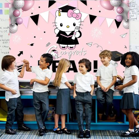 lanfubeisi زينة التخرج خلفية راية زينة التخرج فئة 2024 الوردي زينة حفلة التخرج حفلة تفضل خلفية التصوير الفوتوغرافي للتهاني غراد in Kuwait