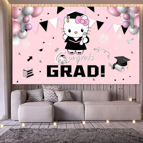 lanfubeisi زينة التخرج خلفية راية زينة التخرج فئة 2024 الوردي زينة حفلة التخرج حفلة تفضل خلفية التصوير الفوتوغرافي للتهاني غراد in Kuwait