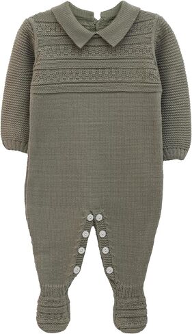 Lilax Infant Baby Romper Long Sleeve Solid Knit Sweater Jumpsuit One-Piece Outfit for Boys and Girls in Saudi Arabia
