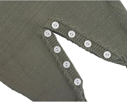 Lilax Infant Baby Romper Long Sleeve Solid Knit Sweater Jumpsuit One-Piece Outfit for Boys and Girls in Saudi Arabia