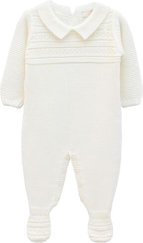 Lilax Infant Baby Romper Long Sleeve Solid Knit Sweater Jumpsuit One-Piece Outfit for Boys and Girls in Saudi Arabia