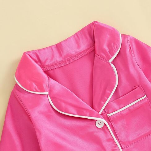 Newborn Baby Boy Girl Silk Pajamas Jumpsuit Button Down Long Sleeve One Piece Romper Pjs Satin Infant Sleepwears in Kuwait