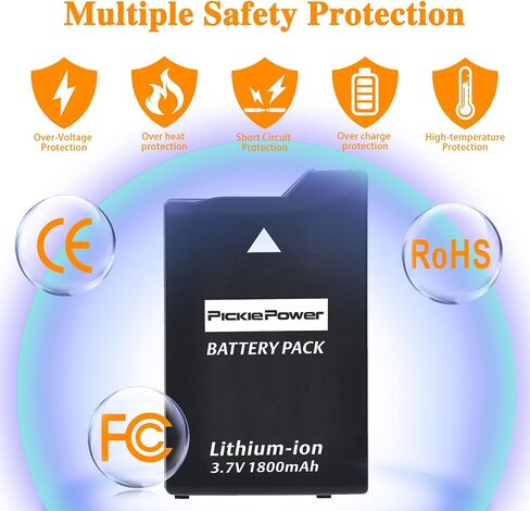 Pickle Power 1800mAh 3.6V PSP Battery with PSP Charger Cable for Sony PSP 1000 PSP-110 (1001, 1002, 1003, 1004, 1005, 1006, 1007, 1008, 1010), PSP Fat Console in Saudi Arabia