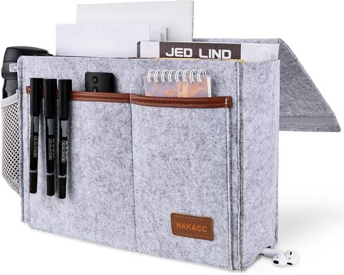HAKACC Bedside Caddy، منظم تخزين السرير، حامل معلق للسرير لمجلة الكمبيوتر المحمول وحامل جهاز التحكم عن بعد لأريكة النوم المنزلية in Kuwait