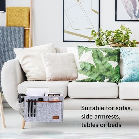 HAKACC Bedside Caddy، منظم تخزين السرير، حامل معلق للسرير لمجلة الكمبيوتر المحمول وحامل جهاز التحكم عن بعد لأريكة النوم المنزلية in Kuwait