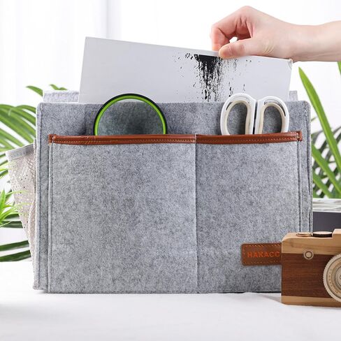 HAKACC Bedside Caddy، منظم تخزين السرير، حامل معلق للسرير لمجلة الكمبيوتر المحمول وحامل جهاز التحكم عن بعد لأريكة النوم المنزلية in Kuwait
