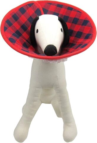 Alfie Pet - Candace Soft Recovery Collar (for Dogs and Cats) - Color: Red Flannel, Size: Medium in Kuwait