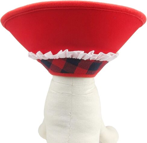 Alfie Pet - Candace Soft Recovery Collar (for Dogs and Cats) - Color: Red Flannel, Size: Medium in Kuwait