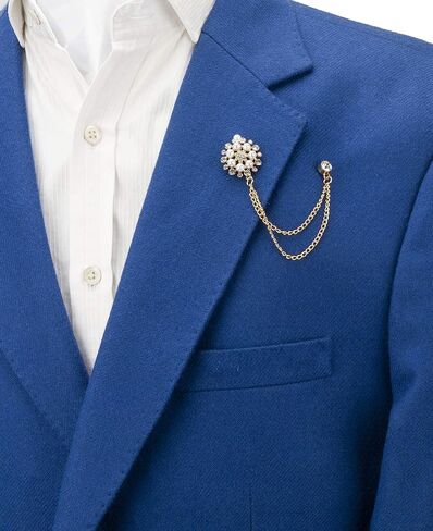Knighthood Pearl Star Swarovski Sunshine Lapel Pin Badge Coat Suit Wedding Gift Party Shirt Collar Accessories Brooch for Men in Saudi Arabia