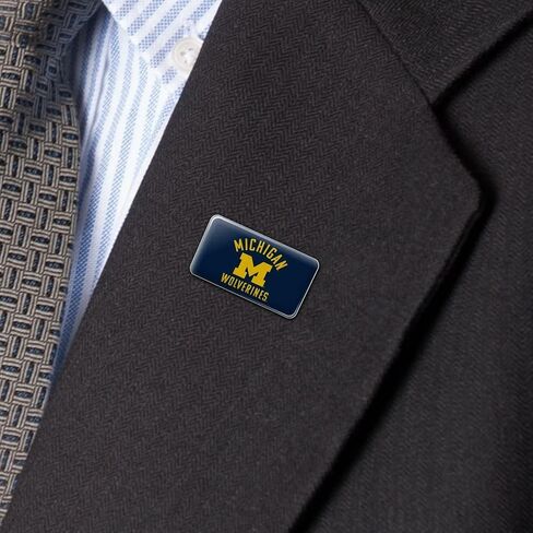 University of Michigan Wolverines Logo Rectangle Lapel Hat Pin Tie Tack Pinback in Saudi Arabia