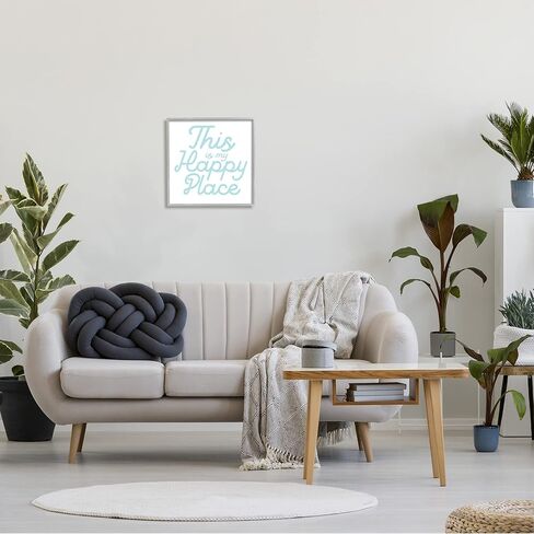 لوحة فنية جدارية مؤطرة بعبارة Blue Happy Place من Stupell Industries، تصميم بواسطة Daphne Polselli in Kuwait