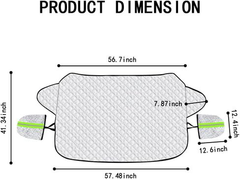 OFBAND Car Windshield Cover for Ice and Snow,Aluminum Film Rearview Mirror & Windshield Protector with 4-Layer Protection,Universal Car Windshield Snow Cover Protection Front Windscreen in Saudi Arabia