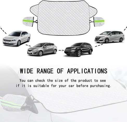 OFBAND Car Windshield Cover for Ice and Snow,Aluminum Film Rearview Mirror & Windshield Protector with 4-Layer Protection,Universal Car Windshield Snow Cover Protection Front Windscreen in Saudi Arabia
