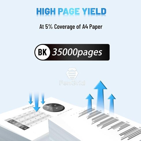 خرطوشة حبر معاد تصنيعها 5550 متوافقة مع FenGrid (عبوة من 3 قطع) بديلة لطابعة Xerox 5550 106R01294 5550B 5550DN 5550DT 5550N - 3BK in Kuwait
