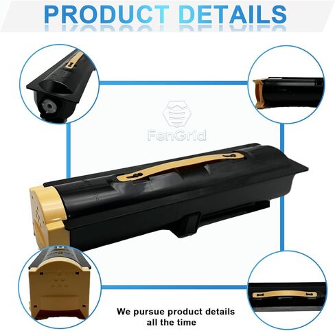 خرطوشة حبر معاد تصنيعها 5550 متوافقة مع FenGrid (عبوة من 3 قطع) بديلة لطابعة Xerox 5550 106R01294 5550B 5550DN 5550DT 5550N - 3BK in Kuwait