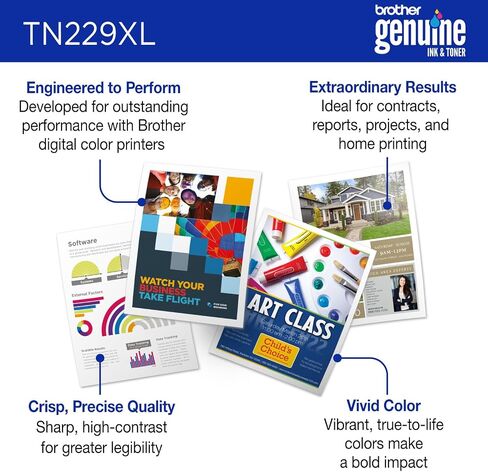 Brother Genuine TN229XLY Yellow High Yield Printer Toner Cartridge - Print up to 2,300 Pages(1) in Saudi Arabia