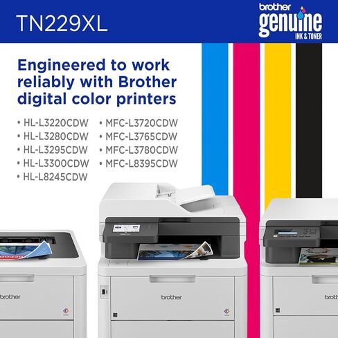 Brother Genuine TN229XLY Yellow High Yield Printer Toner Cartridge - Print up to 2,300 Pages(1) in Saudi Arabia