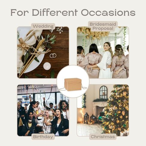 مجموعة صناديق حرفية مكونة من 10 صناديق هدايا بأغطية ومقابض خيطية - مثالية لصناديق هدايا عيد الميلاد وصناديق المخابز وصناديق الهدايا للهدايا | هافانا in Kuwait