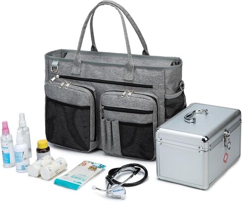 Nurse Tote Bag for Work with Multiple Pocket and Padded Compartment for Laptop up to 15.6'' in Kuwait