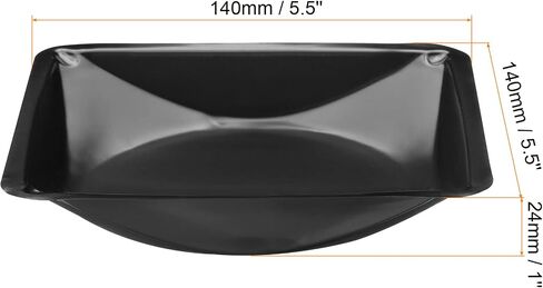 PATIKIL Square Weigh Boats, 2 Pack Plastic Large Scale Trays Powder Dispenser for Weighing Mixing, Black in Saudi Arabia