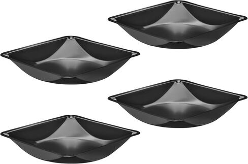 PATIKIL Square Weigh Boats, 2 Pack Plastic Large Scale Trays Powder Dispenser for Weighing Mixing, Black in Saudi Arabia