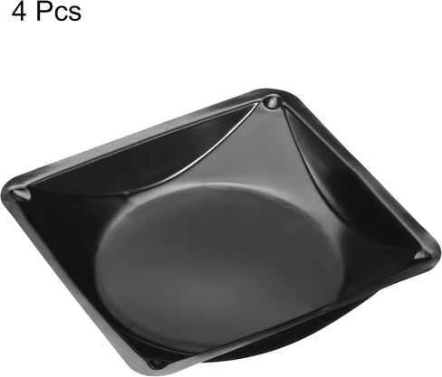 PATIKIL Square Weigh Boats, 2 Pack Plastic Large Scale Trays Powder Dispenser for Weighing Mixing, Black in Saudi Arabia