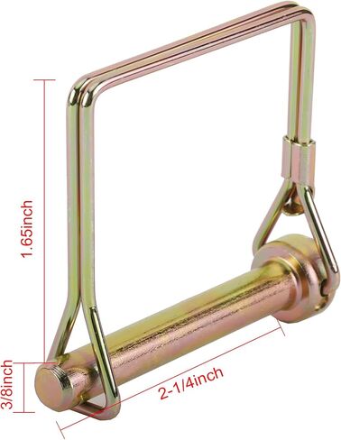 3/8 Inch x 2-1/4 Inch Shaft Lock Pin Wire Lock Pin Tractor Hitch Pin Assortment Kit (20) in Kuwait