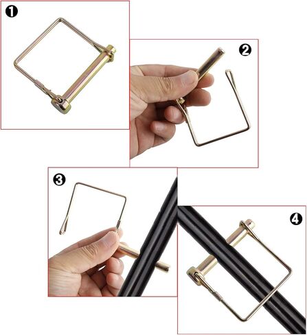 3/8 Inch x 2-1/4 Inch Shaft Lock Pin Wire Lock Pin Tractor Hitch Pin Assortment Kit (20) in Kuwait