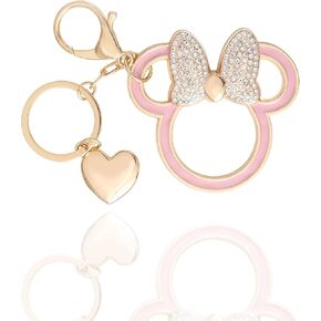 SALLY ROSE Minnie Mouse Keychains for Women Official License, Gold-Tone Charms for Purses and Bags, Disney Gifts for Women in Saudi Arabia
