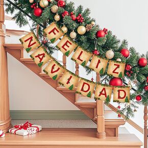 Vintage Merry Christmas Banner- Christmas Decorations Sign, Retro Nostalgic Traditional Old Fashioned Victorian Garland Xmas Holiday Decor for Indoor Home Office Fireplace Mantle Farmhouse in Kuwait