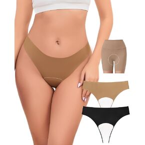 Seamless Thongs for Women No Show Thong Panty Liners Workout T-back Panties for Women Invisible Underwear 2 Pack in Saudi Arabia