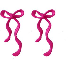 أقراط على شكل فيونكة عيد الميلاد للنساء والفتيات في عطلة عيد الميلاد أقراط على شكل فيونكة مخملية على شكل فيونكة عيد الميلاد السنة الجديدة أقراط باللون الأسود والأحمر هدايا in Kuwait