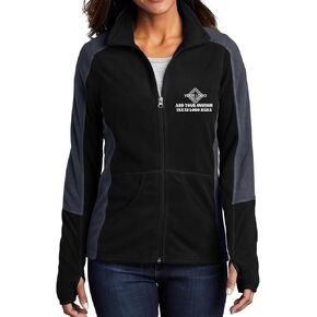 INK STITCH Women L230 Custom Embroidery Logo Texts Color-blocked Fleece Full zip Jackets in Kuwait