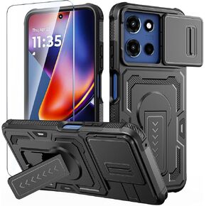 Lanhiem for Samsung Galaxy A23 5G Case, IP68 Waterproof Dustproof with Built-in Screen Protector, Heavy Duty Full Body Protective Phone Case for Galaxy A23 5G, Black/Clear in Kuwait