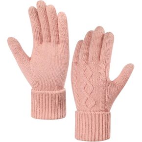 قفازات الشتاء للنساء - قفازات شتوية دافئة مبطنة بالصوف مع أصابع تعمل باللمس، قفازات للنساء للطقس البارد in Kuwait
