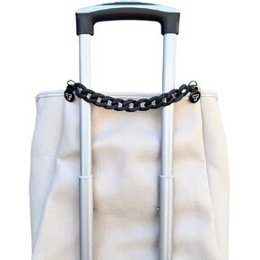 Trolley Snap Carryon Luggage Strap Over Suitcase Handle for Attaching Carryon Bag Travel Accessories TSA Approved Carry-On Add a Bag Belt Sleeve for A Tote Backpack Purse (Black) in Saudi Arabia