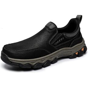 Mens Loafers Daily Life Casual Office Comfortable Walking Outdoor Mountain Climbing Hiking Anti-Slip for Men Hands Free Slip-in Easy Wear on/Off Genuine Leather Shoes in Saudi Arabia