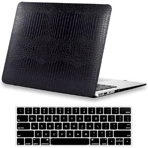 DTangLsm متوافق مع جهاز MacBook Air 13 بوصة 2024 2023 2022 M3 A3113 M2 A2681 Touch ID، حافظة صلبة من البلاستيك والجلد الأنيق منقوش عليها زهور وغطاء لوحة مفاتيح لجهاز MacBook Air 13.6 بوصة، بني in Saudi Arabia