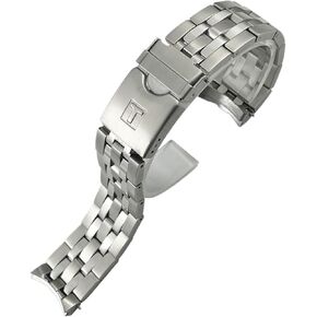 22 مللي متر 21 مللي متر الصلبة الفولاذ المقاوم للصدأ حزام ساعة اليد ل تيسو سيستار T120417 T120407 T120 الفضة حزام الساعات أساور ساعة أجزاء in Kuwait