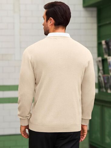 سترة Runcati الرجالية Henley Knit بأكمام طويلة وسترات صوفية بأزرار ربعية كاجوال للخريف in Kuwait