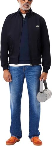 Lacoste Men's Zip-up High-Neck Cotton Sweater in Saudi Arabia
