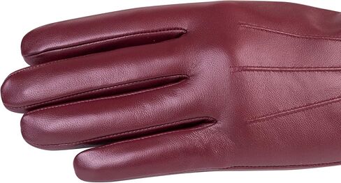 Winter Womens Fashion Leather Gloves Warm Cashmere Lining Touchscreen Texting Windproof Driving Gloves in Saudi Arabia