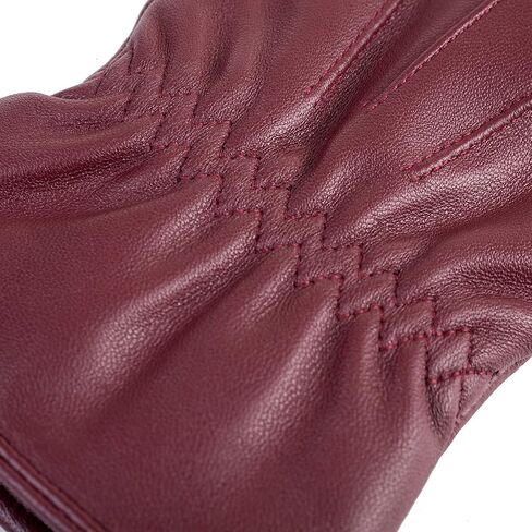 Winter Womens Fashion Leather Gloves Warm Cashmere Lining Touchscreen Texting Windproof Driving Gloves in Saudi Arabia