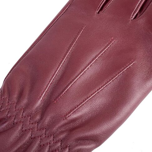 Winter Womens Fashion Leather Gloves Warm Cashmere Lining Touchscreen Texting Windproof Driving Gloves in Saudi Arabia
