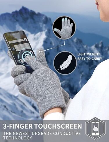 Winter Gloves for Women Touch Screen Elastic Thermal Knit Lining Warm Gloves for Cold Weather in Saudi Arabia